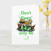 40 Verjaardag Kaart voor een leuke man. (Gele Bloem)