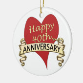 40. Verjaardag Keramisch Ornament