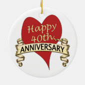 40. Verjaardag Keramisch Ornament (Achterkant)