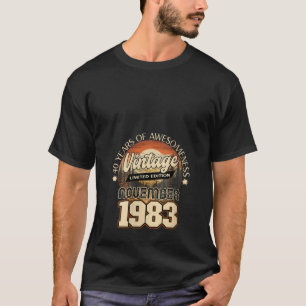 40 Verjaardag November 1983 40 jaar oud G T-shirt