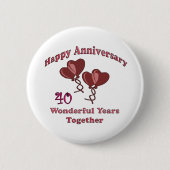 40. Verjaardag Ronde Button 5,7 Cm (Voorkant)