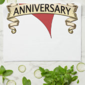 40. Verjaardag Theedoek (Gevouwen)