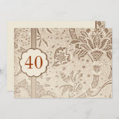 40 verjaardag vintage luxe uitnodigingen (Voorkant / Achterkant)