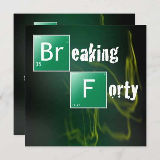 40 verjaardagsfeestje kaart (Voorkant / Achterkant)