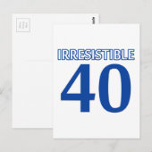 40 verjaardagsontwerp briefkaart (Voorkant / Achterkant)