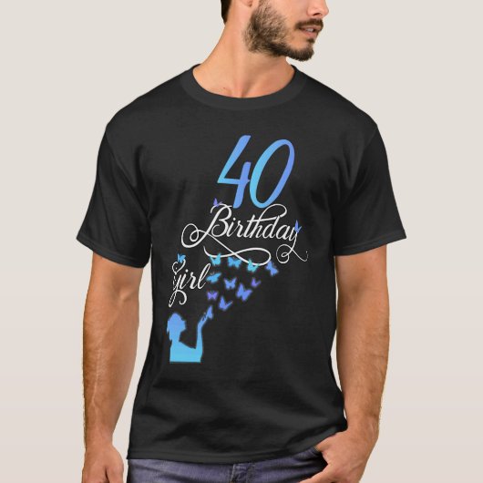 40 Vierde verjaardag van de 40ste verjaardag van d T-shirt (Voorkant)