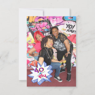 40 & vliegen Hip Hop 40th Birthday Foto bedankt