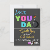 40 & vliegen | Hip Hop 40th Birthday|Foto bedankt (Achterkant)