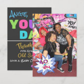 40 & vliegen | Hip Hop 40th Birthday|Foto bedankt (Voorkant / Achterkant)