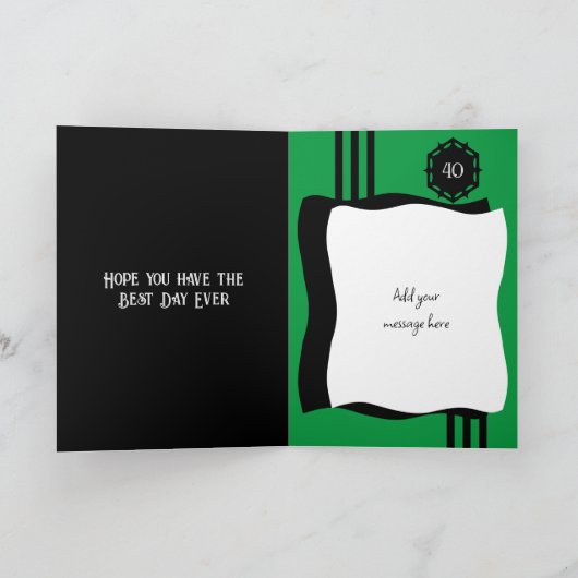 40 Voeg vandaag foto toe met de naam zwarte groene Kaart (Binnen)