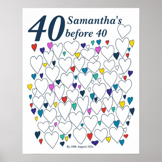 40 Voordat u de lijst met 40 emmers draait Poster (Voorkant)