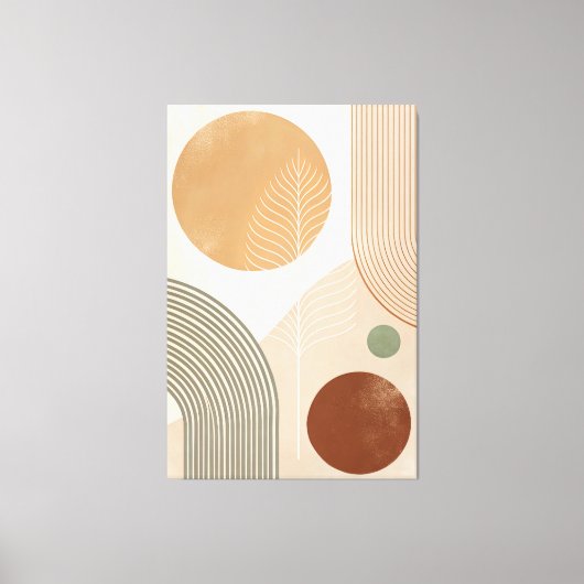 40" x 60" Boho Abstract Canvas Print Wall Art (Voorkant)