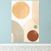 40" x 60" Boho Abstract Canvasprint Kunst aan de M Canvas Afdruk (Insitu (Houten vloer))