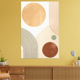 40" x 60" Boho Abstract Canvasprint Kunst aan de M Canvas Afdruk