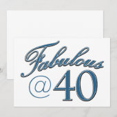 40 year old birthday designs kaart (Voorkant / Achterkant)