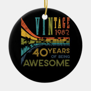 40 Year Old Birthday Vintage 1982 40th Birthday Keramisch Ornament