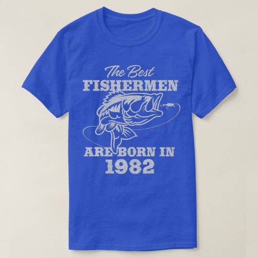 40 Year Old Fisherman_ Fishing 1982 40th Birthday  T-shirt (Design voorkant)