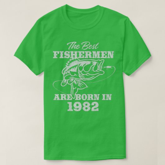 40 Year Old Fisherman_ Fishing 1982 40th Birthday  T-shirt (Design voorkant)