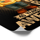 40 Year Old January 1986 Teddy Bear 40th Birthday  Poster (Hoek)