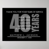 40 Year Retirement or Employee Appreciation Gift Poster (Voorkant)