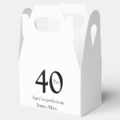 40 years aged to perfection birthday name simple  bedankdoosjes (Geopend)