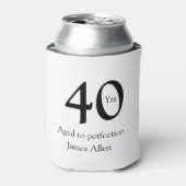 40 years aged to perfection birthday name simple  blikjeskoeler (Blikje Voorkant)