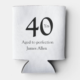 40 years aged to perfection birthday name simple  blikjeskoeler