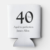 40 years aged to perfection birthday name simple  blikjeskoeler (Achterkant)