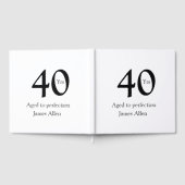 40 years aged to perfection birthday name simple gastenboek (Volledig)