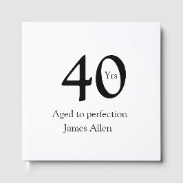 40 years aged to perfection birthday name simple  gastenboek