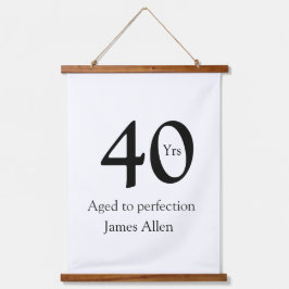 40 years aged to perfection birthday name simple  hangend wandkleed