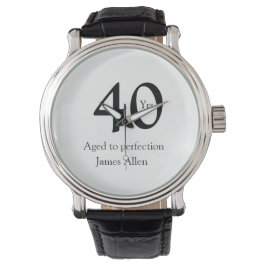 40 years aged to perfection birthday name simple  horloge