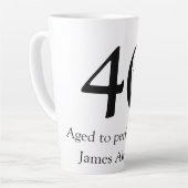 40 years aged to perfection birthday name simple  latte mok (Linkerhoek)