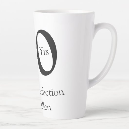 40 years aged to perfection birthday name simple  latte mok (Rechts)