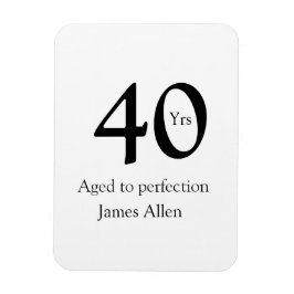 40 years aged to perfection birthday name simple  magneet