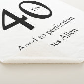 40 years aged to perfection birthday name simple  sherpa deken (3/4)