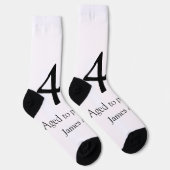 40 years aged to perfection birthday name simple  sokken (Rechts)