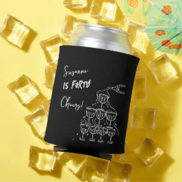 40 years Birthday Champagne tower funky Blikjeskoeler