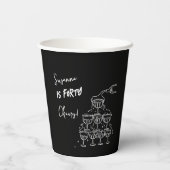 40 years Birthday Champagne tower funky Papieren Bekers (Achterkant)