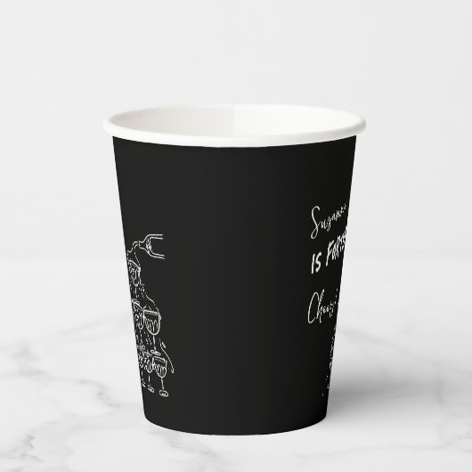 40 years Birthday Champagne tower funky Papieren Bekers (Links)