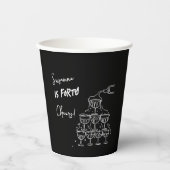 40 years Birthday Champagne tower funky Papieren Bekers (Voorkant)