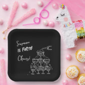 40 years Birthday Champagne tower funky Papieren Bordje (Feest)