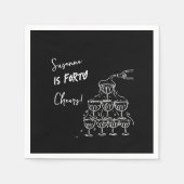 40 years Birthday Champagne tower funky Servet (Voorkant)