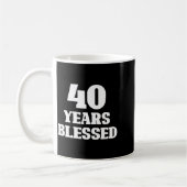40 Years Blessed 40th Birthday Christian Religious Koffiemok (Links)