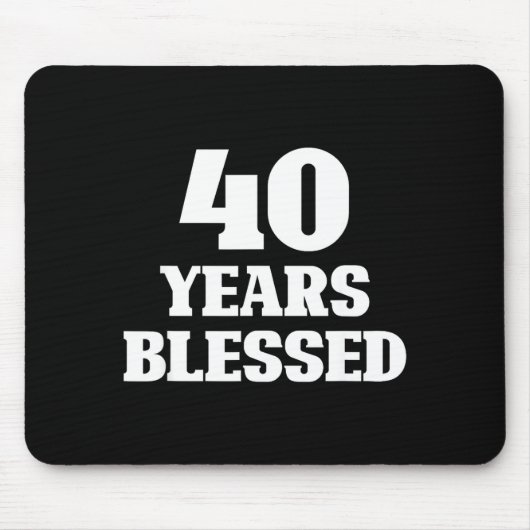 40 Years Blessed 40th Birthday Christian Religious Muismat (Voorkant)