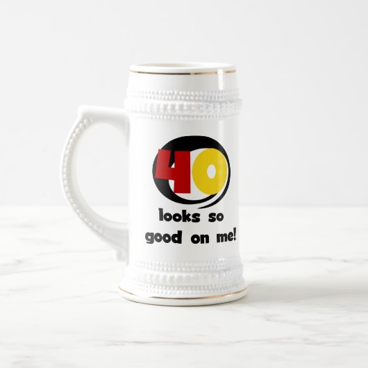40 ziet er zo goed uit voor mij T shirten en cadea Bierpul (Links)