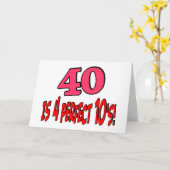 40 zijn 4 perfecte (ROZE) 10s Kaart (Gele Bloem)