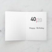 40 zijn de nieuwe 20 verjaardagskaart kaart (Binnen)