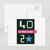 40 zijn nieuw briefkaart 20 (Voorkant / Achterkant)