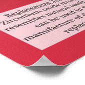 40. Zirkonium (Zr) Periodieke tabel van de element Poster (Hoek)